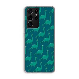 CaseCompany Diplodocus: Samsung Galaxy S21 Ultra Transparant Hoesje