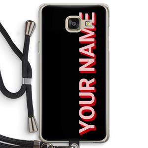 CaseCompany Namecase: Samsung Galaxy A5 (2016) Transparant Hoesje met koord