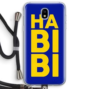 CaseCompany Habibi Blue: Samsung Galaxy J5 (2017) Transparant Hoesje met koord