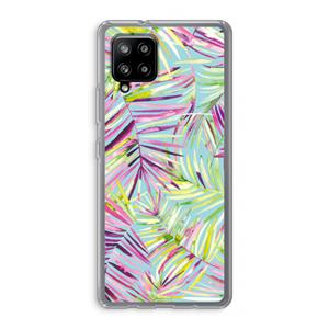 CaseCompany Tropical Palms Blue: Samsung Galaxy A42 5G Transparant Hoesje