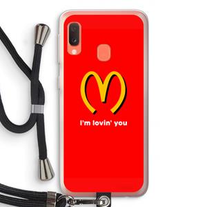 CaseCompany I'm lovin' you: Samsung Galaxy A20e Transparant Hoesje met koord