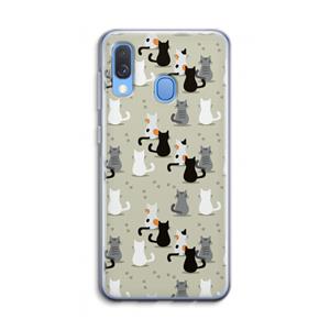 CaseCompany Katten: Samsung Galaxy A40 Transparant Hoesje