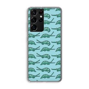 CaseCompany Kroko: Samsung Galaxy S21 Ultra Transparant Hoesje