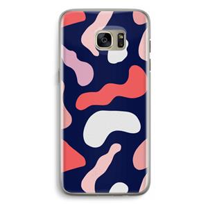 CaseCompany Memphis Shapes Pink: Samsung Galaxy S7 Edge Transparant Hoesje