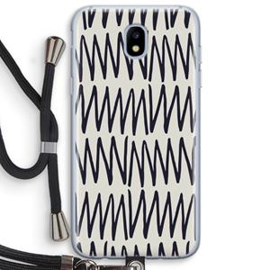 CaseCompany Marrakech Zigzag: Samsung Galaxy J5 (2017) Transparant Hoesje met koord