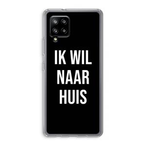 CaseCompany Ik wil naar huis - Zwart: Samsung Galaxy A42 5G Transparant Hoesje
