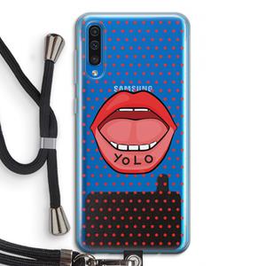 CaseCompany Yolo Denise: Samsung Galaxy A50 Transparant Hoesje met koord