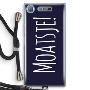 CaseCompany Moatsje!: Sony Xperia XZ1 Transparant Hoesje met koord