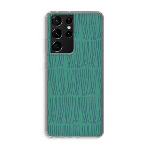 CaseCompany Swirls: Samsung Galaxy S21 Ultra Transparant Hoesje