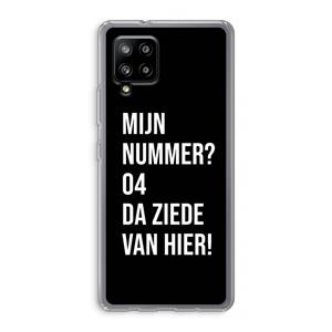 CaseCompany Da ziede van hier - Zwart: Samsung Galaxy A42 5G Transparant Hoesje