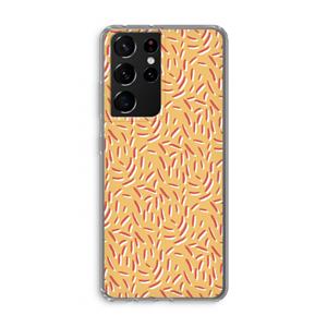 CaseCompany Camouflage: Samsung Galaxy S21 Ultra Transparant Hoesje