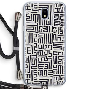 CaseCompany Moroccan Print: Samsung Galaxy J5 (2017) Transparant Hoesje met koord