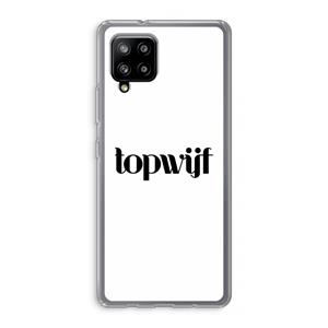 CaseCompany Topwijf Wit: Samsung Galaxy A42 5G Transparant Hoesje