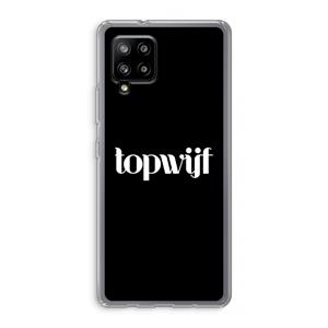 CaseCompany Topwijf Zwart: Samsung Galaxy A42 5G Transparant Hoesje