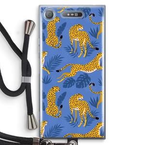 CaseCompany Luipaard: Sony Xperia XZ1 Transparant Hoesje met koord