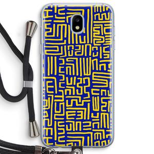 CaseCompany Majorelle Blue Print: Samsung Galaxy J5 (2017) Transparant Hoesje met koord