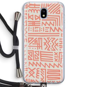 CaseCompany Marrakech Pink: Samsung Galaxy J5 (2017) Transparant Hoesje met koord