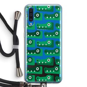 CaseCompany Crocs: Samsung Galaxy A50 Transparant Hoesje met koord