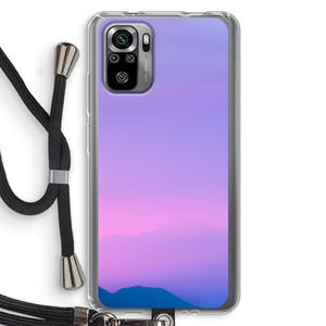 CaseCompany Sunset pastel: Xiaomi Redmi Note 10S Transparant Hoesje met koord