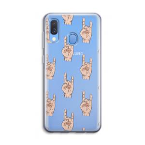 CaseCompany Rock: Samsung Galaxy A40 Transparant Hoesje