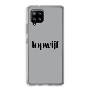 CaseCompany Topwijf Grijs Zwart: Samsung Galaxy A42 5G Transparant Hoesje
