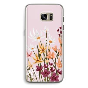 CaseCompany Painted wildflowers: Samsung Galaxy S7 Edge Transparant Hoesje