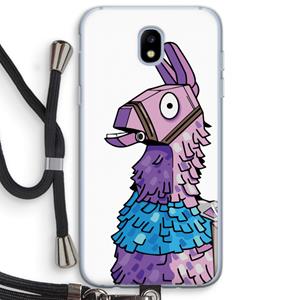 CaseCompany Lama: Samsung Galaxy J5 (2017) Transparant Hoesje met koord