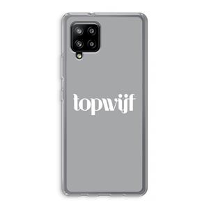 CaseCompany Topwijf Grijs Wit: Samsung Galaxy A42 5G Transparant Hoesje
