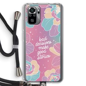 CaseCompany Good stories: Xiaomi Redmi Note 10S Transparant Hoesje met koord