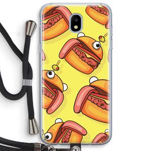 CaseCompany Hamburger: Samsung Galaxy J5 (2017) Transparant Hoesje met koord