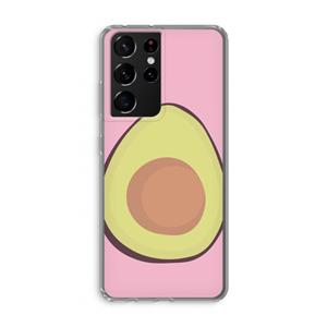 CaseCompany Avocado: Samsung Galaxy S21 Ultra Transparant Hoesje