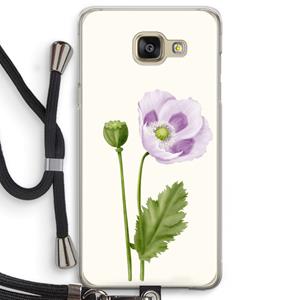 CaseCompany Purple poppy: Samsung Galaxy A5 (2016) Transparant Hoesje met koord