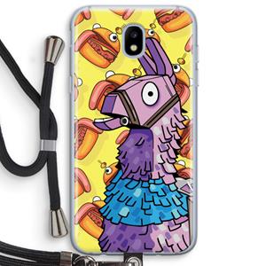 CaseCompany Loot Burger: Samsung Galaxy J5 (2017) Transparant Hoesje met koord