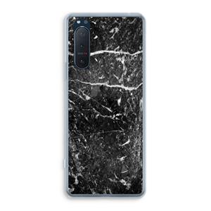 CaseCompany Zwart marmer: Sony Xperia 5 II Transparant Hoesje