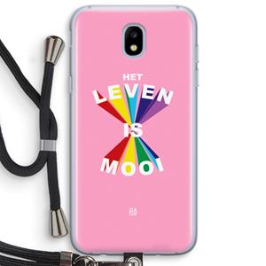 CaseCompany Het Leven Is Mooi: Samsung Galaxy J5 (2017) Transparant Hoesje met koord