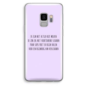 CaseCompany Regenboog: Samsung Galaxy S9 Transparant Hoesje