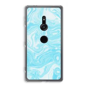 CaseCompany Waterverf blauw: Sony Xperia XZ2 Transparant Hoesje