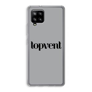 CaseCompany Topvent Grijs Zwart: Samsung Galaxy A42 5G Transparant Hoesje