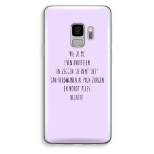 CaseCompany Relatief: Samsung Galaxy S9 Transparant Hoesje