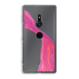 CaseCompany Paarse stroom: Sony Xperia XZ2 Transparant Hoesje