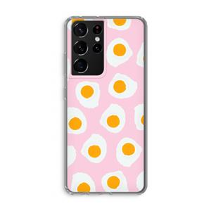CaseCompany Dancing eggs: Samsung Galaxy S21 Ultra Transparant Hoesje