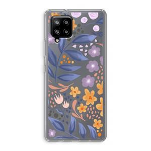 CaseCompany Flowers with blue leaves: Samsung Galaxy A42 5G Transparant Hoesje