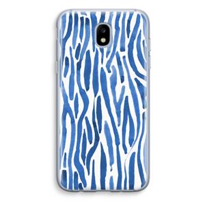 CaseCompany Blauwe nerven: Samsung Galaxy J5 (2017) Transparant Hoesje