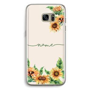 CaseCompany Zonnebloemen: Samsung Galaxy S7 Edge Transparant Hoesje