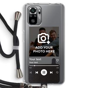 CaseCompany Music Player: Xiaomi Redmi Note 10S Transparant Hoesje met koord