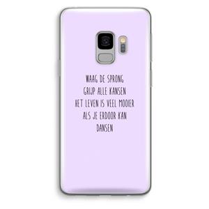 CaseCompany Sprong: Samsung Galaxy S9 Transparant Hoesje