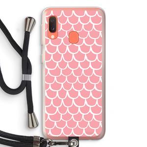 CaseCompany Dakpannetjes: Samsung Galaxy A20e Transparant Hoesje met koord