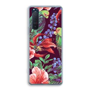 CaseCompany Papegaaien: Sony Xperia 5 II Transparant Hoesje