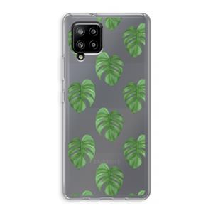 CaseCompany Monstera leaves: Samsung Galaxy A42 5G Transparant Hoesje