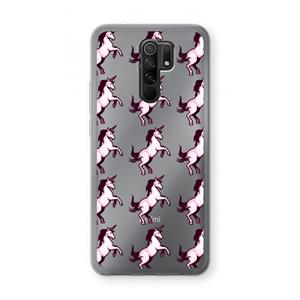 CaseCompany Musketon Unicorn: Xiaomi Redmi 9 Transparant Hoesje